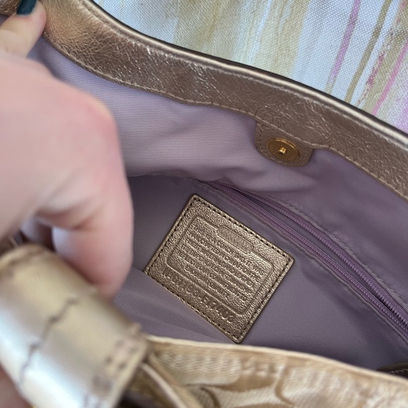 Coach gold soho signature large tote bag purse vintage y2k - Picture 5 of 7